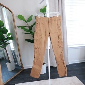 Men's Casual Tan Cargo Jeans
